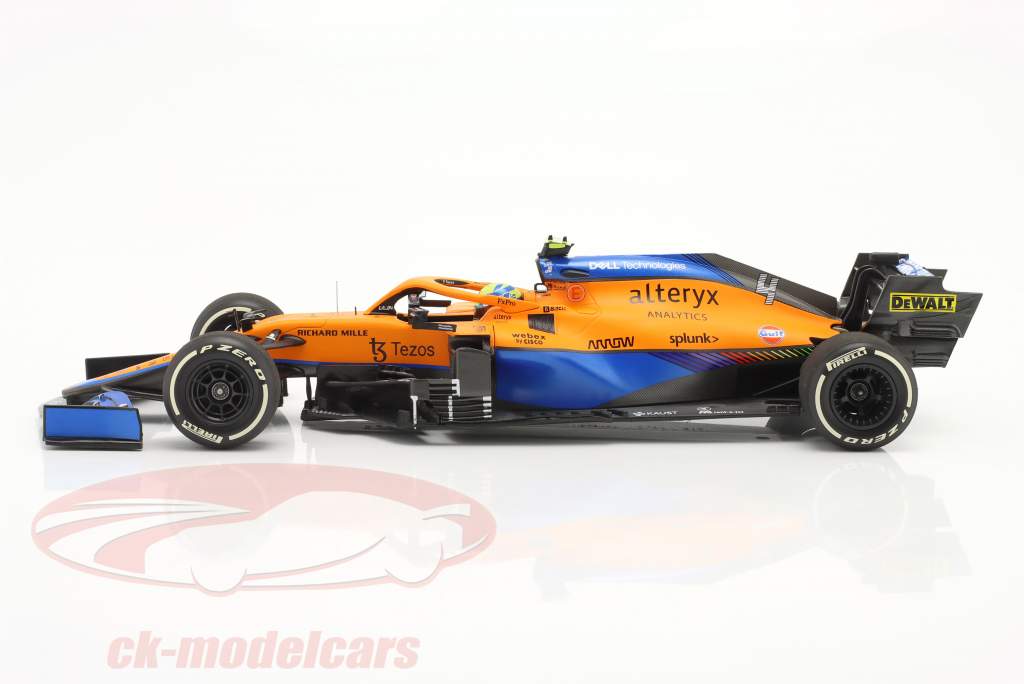 Lando Norris McLaren MCL35M #4 2 italiensk GP formel 1 2021 1:18 Minichamps