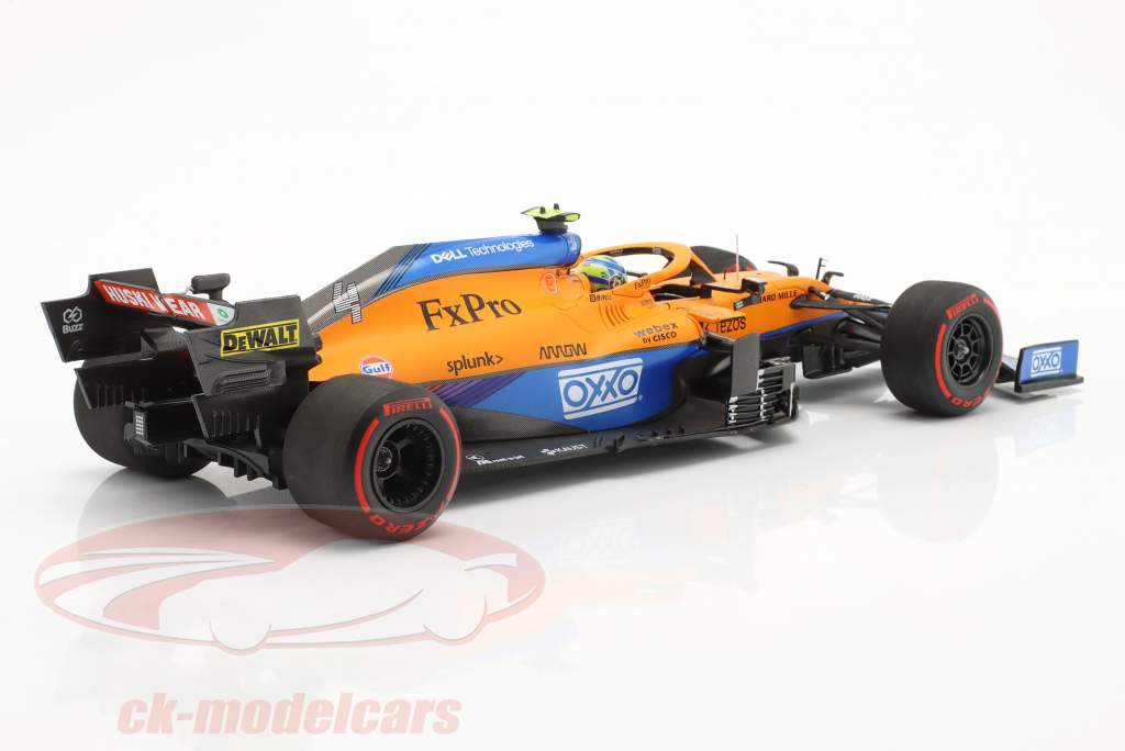 Lando Norris McLaren MCL35M #4 Pole Position Russian GP formula 1 2021 1:18 Minichamps
