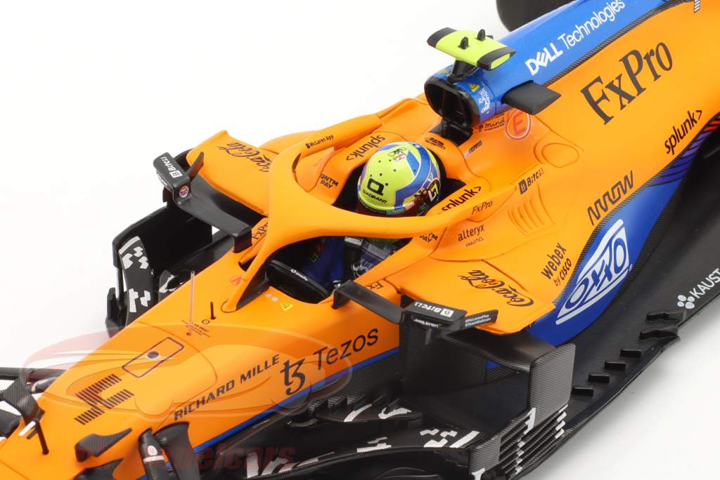 Lando Norris McLaren MCL35M #4 Pole Position Russian GP formula 1 2021 1:18 Minichamps