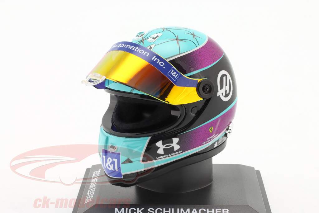 Mick Schumacher Haas F1 Team #47 Miami GP formel 1 2022 hjelm 1:4 Schuberth