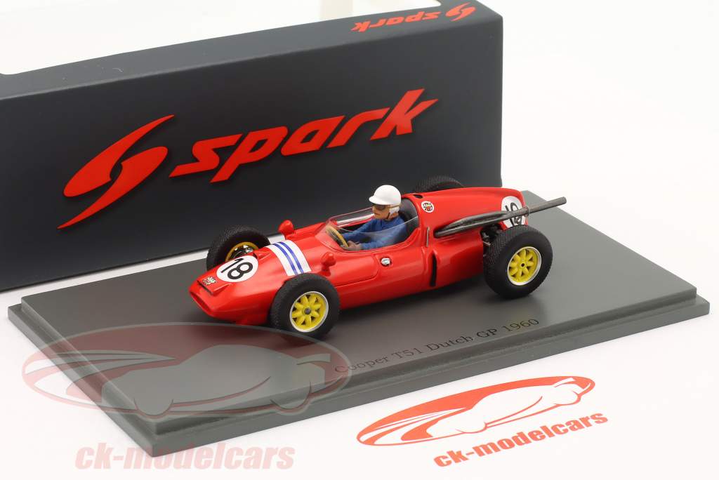 Maurice Trintignant Cooper T51 #18 Países Bajos GP fórmula 1 1960 1:43 Spark