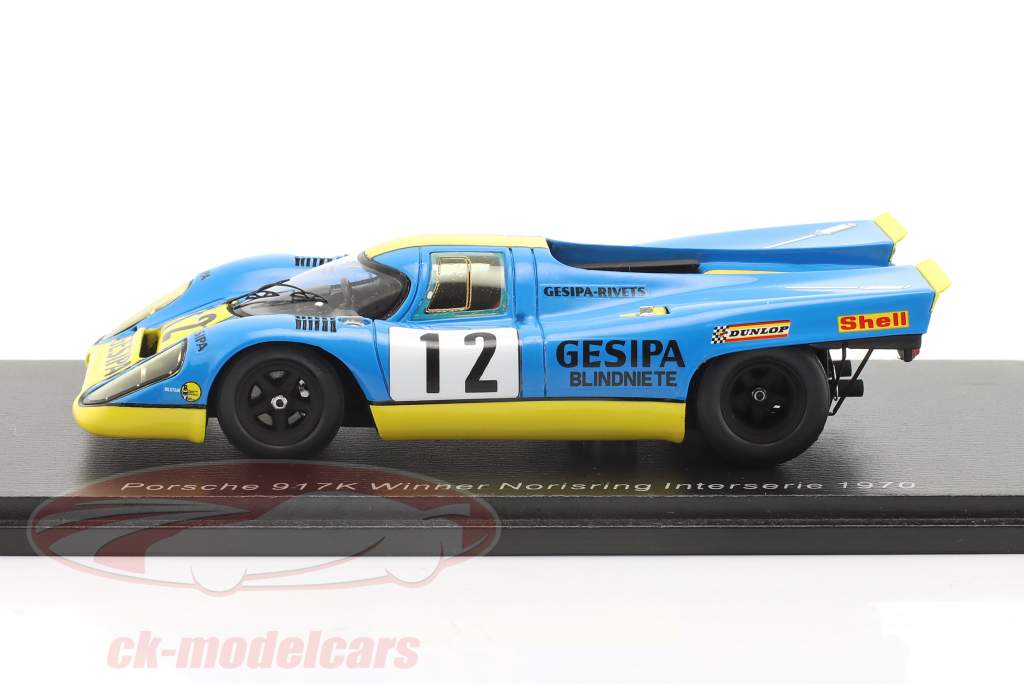 Porsche 917K #12 vinder Norisring Interserie 1970 J. Neuhaus 1:43 Spark
