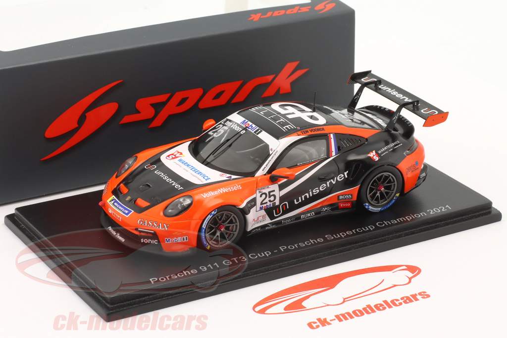 Porsche 911 GT3 Cup #25 campeón Porsche Supercup 2021 ten Voorde 1:43 Spark