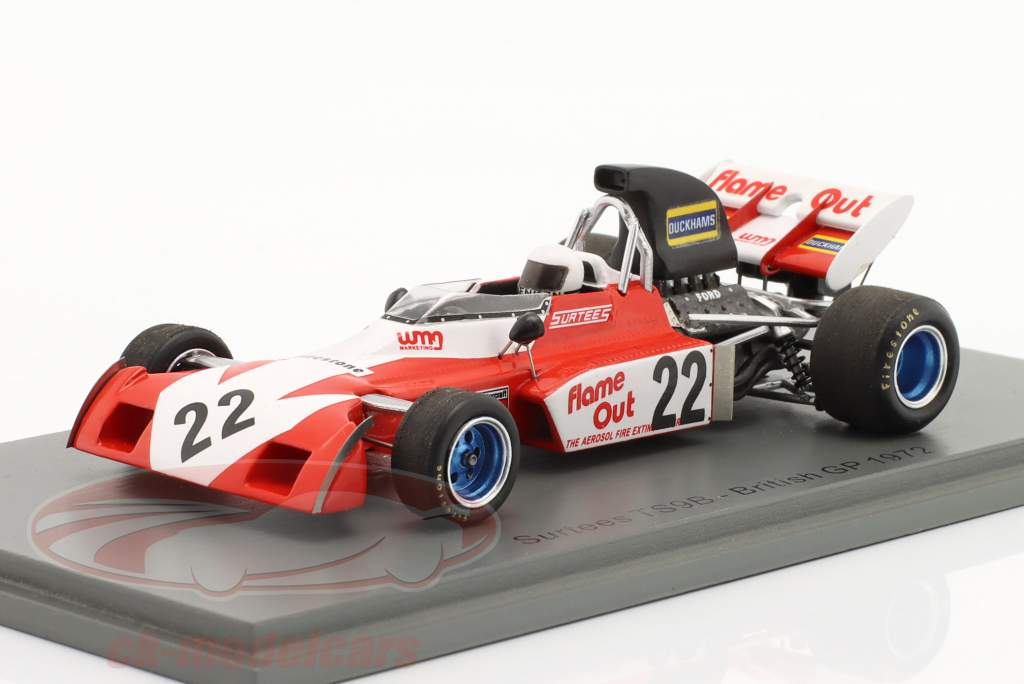 Tim Schenken Surtees TS9B #22 Großbritannien GP Formel 1 1972 1:43 Spark