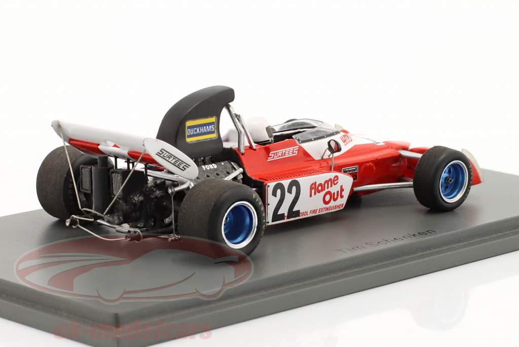 Tim Schenken Surtees TS9B #22 Gran Bretaña GP fórmula 1 1972 1:43 Spark