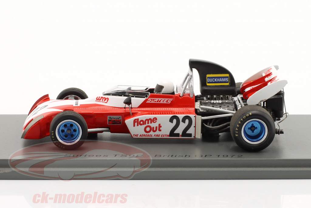 Tim Schenken Surtees TS9B #22 Storbritanien GP formel 1 1972 1:43 Spark