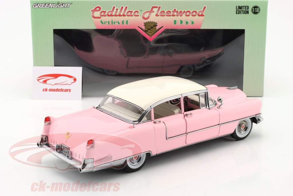Cadillac Fleetwood Series 60 year 1955 pink / White 1:18 Greenlight