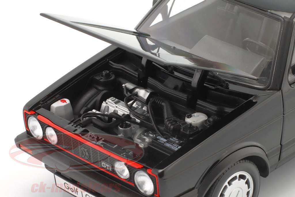 Volkswagen VW Golf 1 GTI Pirelli Year 1983 black 1:18 Welly