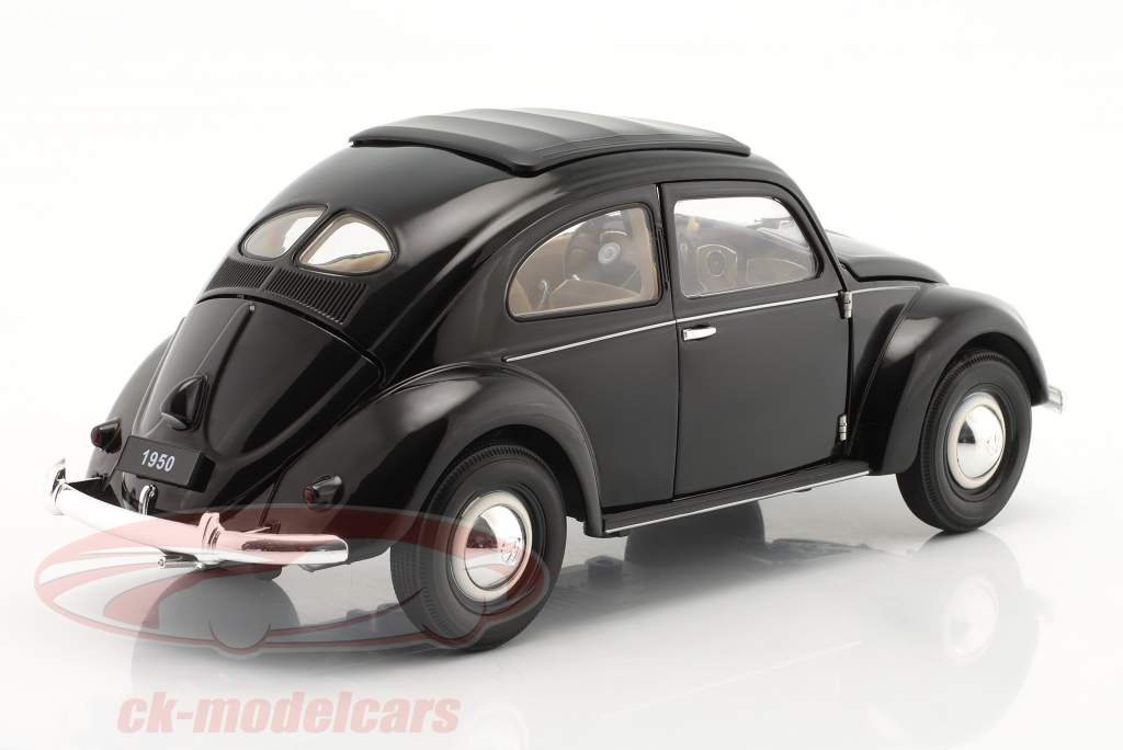 Volkswagen VW Classic Beetle year 1950 black 1:18 Welly