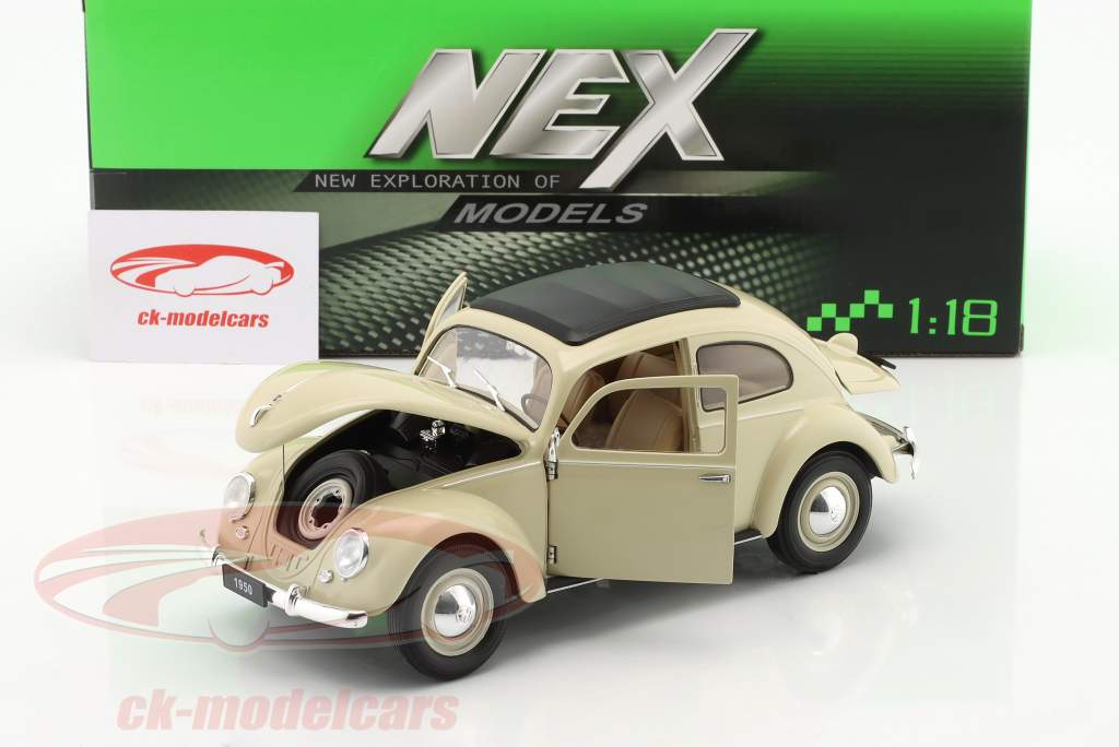 Volkswagen VW Classic T1 Beetle Ano 1950 creme 1:18 Welly