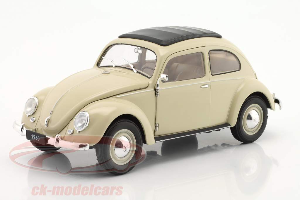 Volkswagen VW Classic T1 Beetle Jaar 1950 crème 1:18 Welly