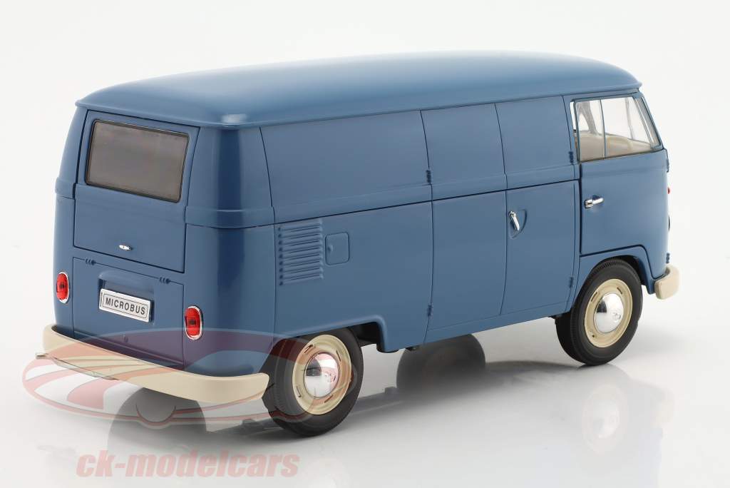 Volkswagen VW T1 Bus ano 1963 azul 1:18 Welly