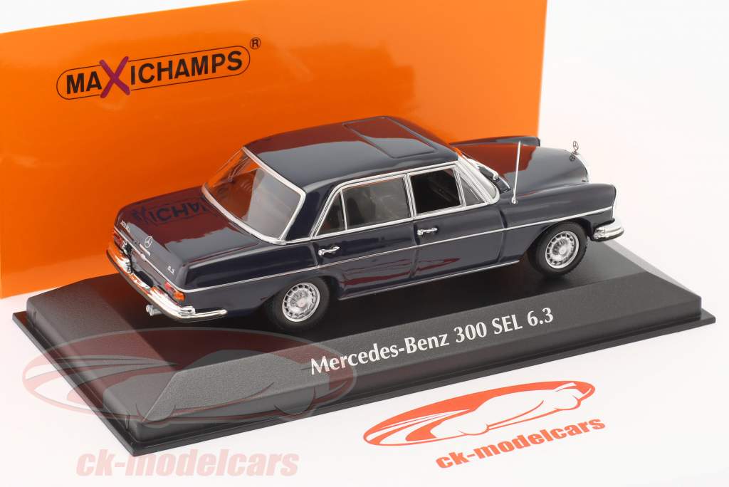 Mercedes-Benz 300 SEL 6.3 (W109) Año de construcción 1968 azul oscuro 1:43 Minichamps