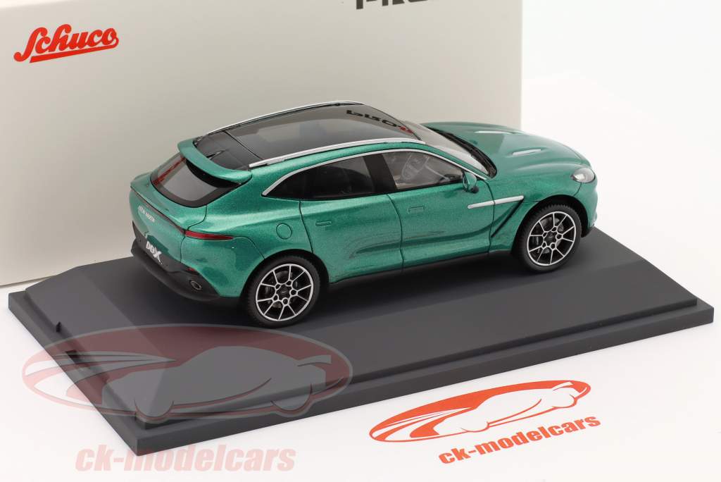 Aston Martin DBX Byggeår 2020 grøn metallisk 1:43 Schuco