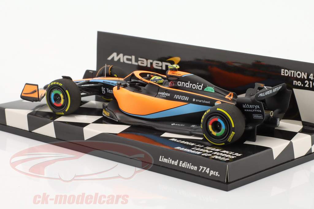 Lando Norris McLaren MCL36 #4 Bahrain GP Formel 1 2022 1:43 Minichamps