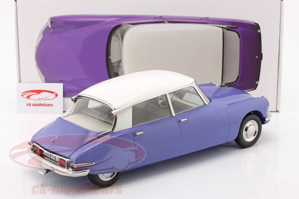 Citroen DS 19 year 1959 purple / white 1:12 Norev