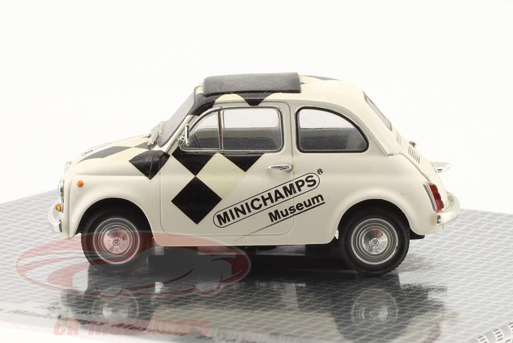 Fiat 500 Minichamps museum year 1965 white / black 1:43 Minichamps
