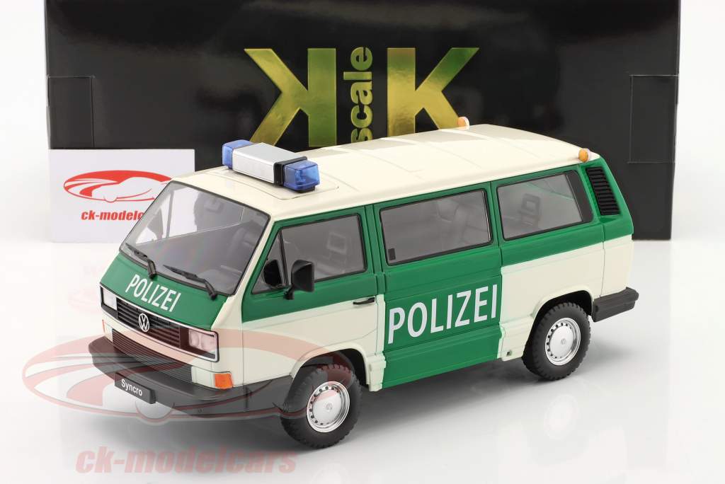 Volkswagen VW T3 Syncro police Année de construction 1987 1:18 KK-Scale