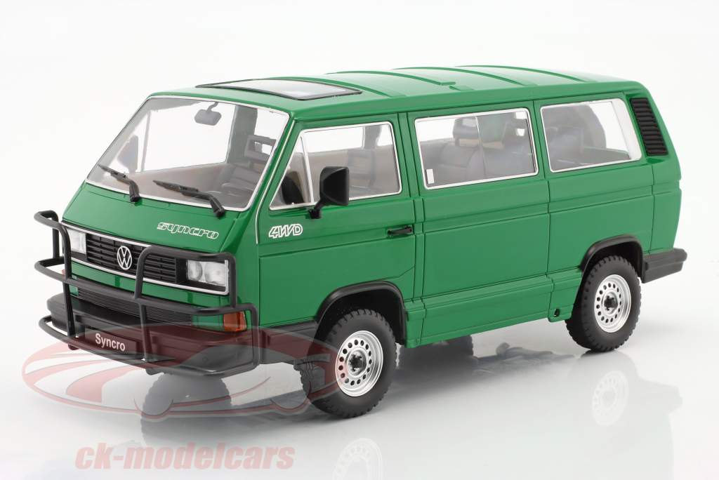 Volkswagen VW T3 Syncro 16 pulgada Año de construcción 1987 verde 1:18 KK-Scale