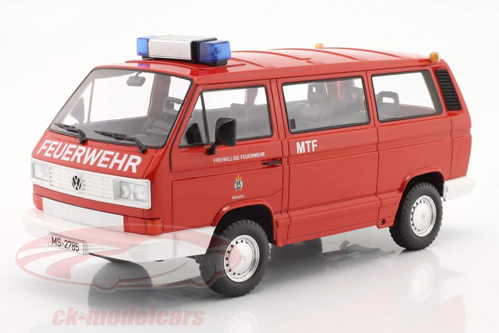 Volkswagen VW T3 Syncro pompiers Muenster Année de construction 1987 1:18 KK-Scale