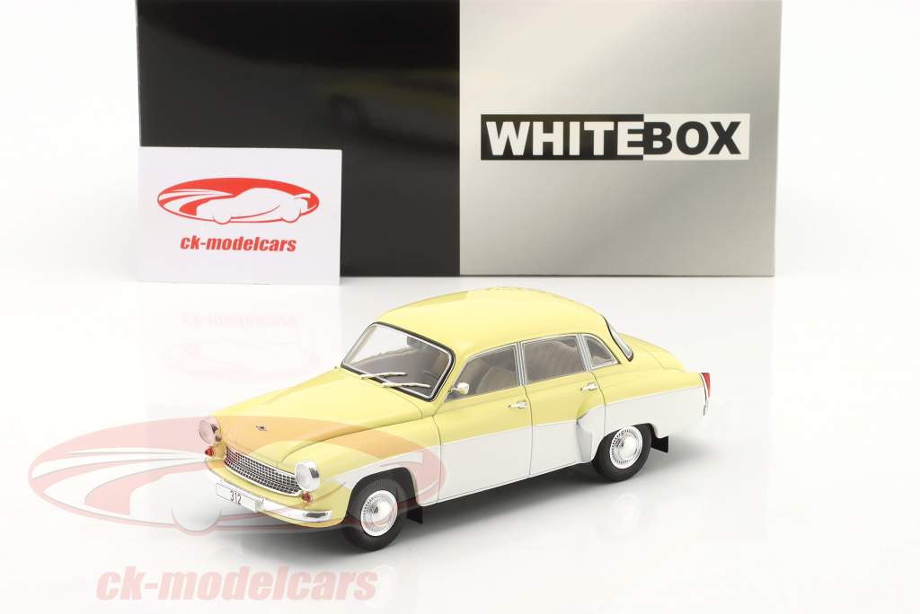 Wartburg 312 light yellow / white 1:24 WhiteBox