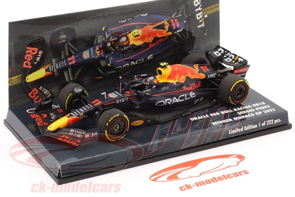 S. Perez Red Bull Racing RB18 #11 ganador Mónaco GP fórmula 1 2022 1:43 Minichamps