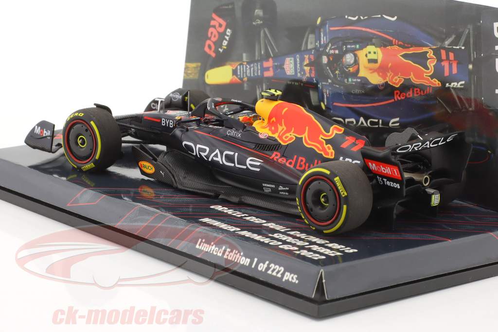 S. Perez Red Bull Racing RB18 #11 Winner Monaco GP formula 1 2022 1:43 Minichamps