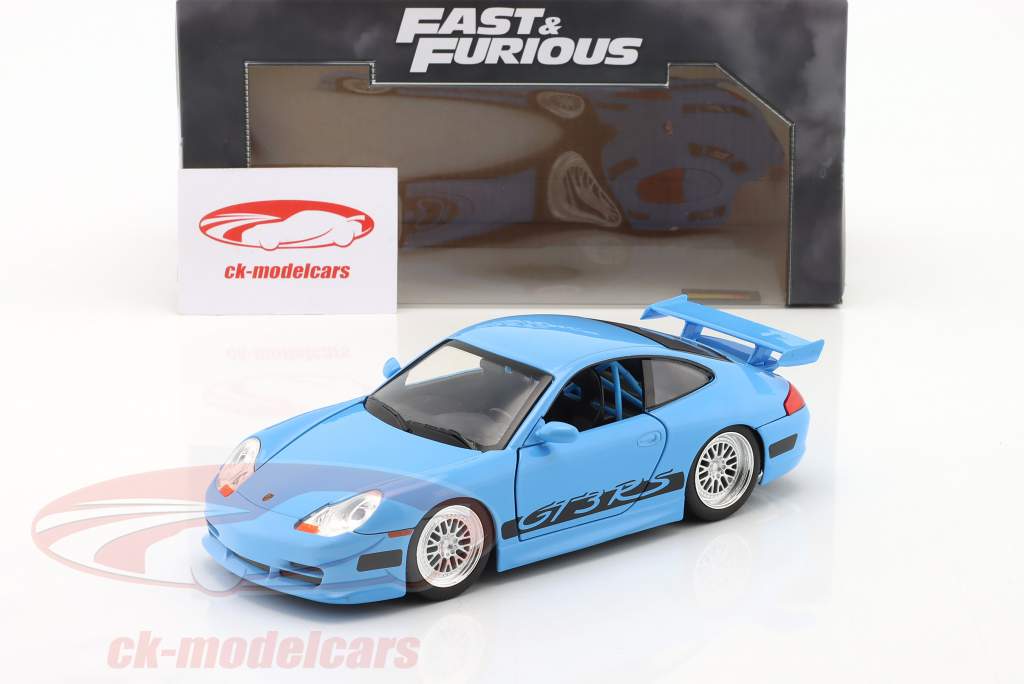 Brian's Porsche 911 (996) GT3 RS Fast and Furious 5 (2011) azul 1:24 Jada Toys