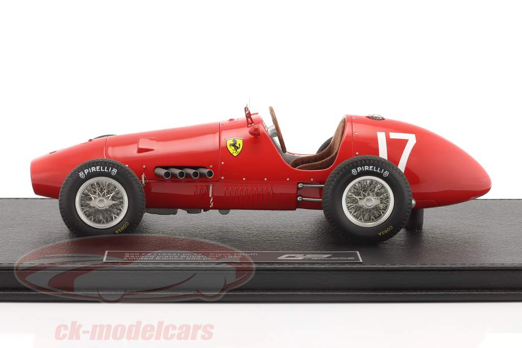 Piero Taruffi Ferrari 500F2 #17 2do británico GP fórmula 1 1952 1:18 GP Replicas