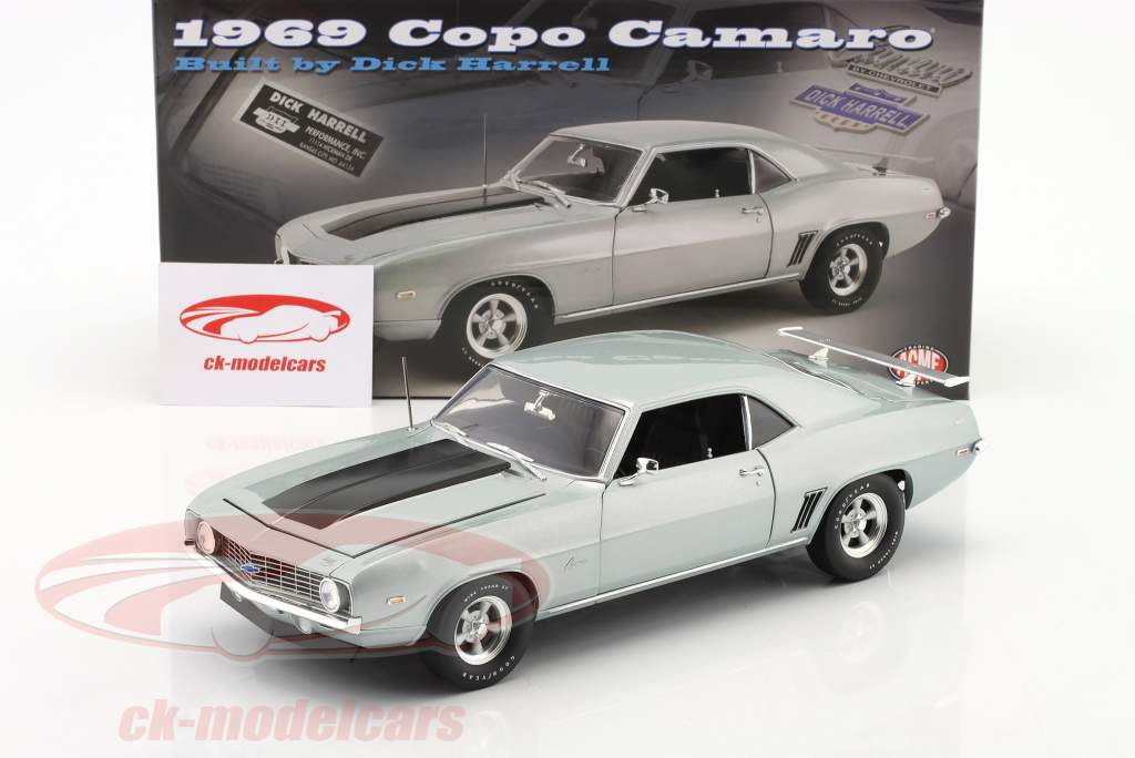 Chevrolet Copo Camaro by Dick Harrell year 1969 cortez silver 1:18 GMP
