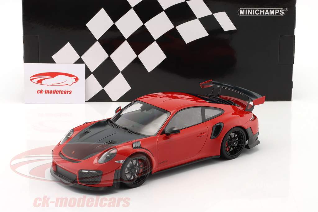 Porsche 911 (991 II) GT2 RS 2018 rosso / Nero cerchi 1:18 Minichamps