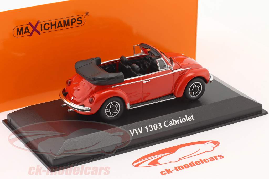 Volkswagen VW 1303 convertible Año de construcción 1979 rojo 1:43 Minichamps