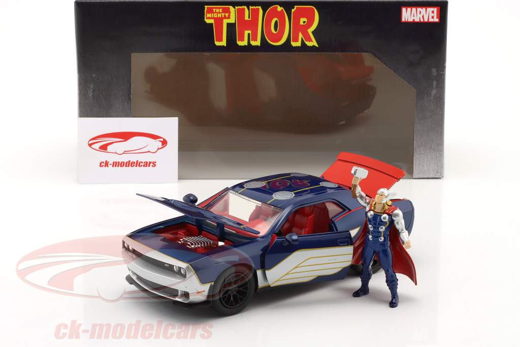 Dodge Challenger SRT Hellcat Película: Thor con figura Thor 1:24 Jada Toys