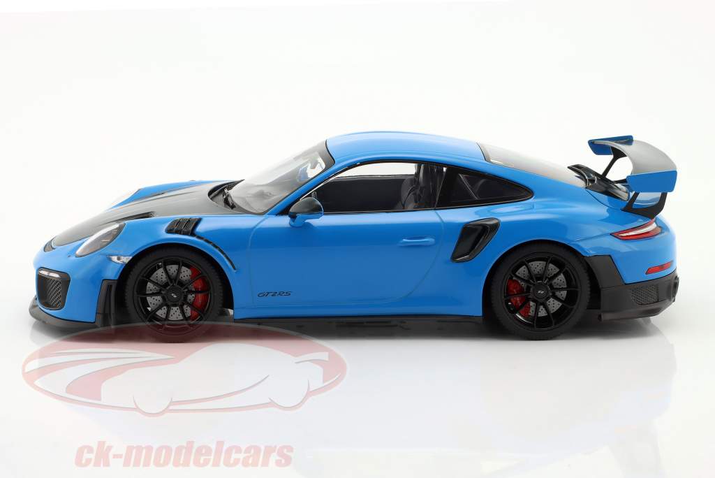 Porsche 911 (991 II) GT2 RS 2018 miamiblue / negro llantas 1:18 Minichamps
