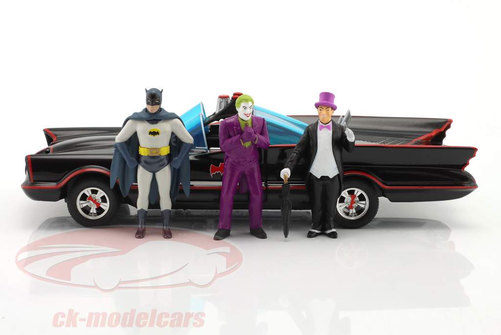 Batmobil Serie: "Batman" with characters batman, Joker, Robin, penguin 1:24 Jada Toys