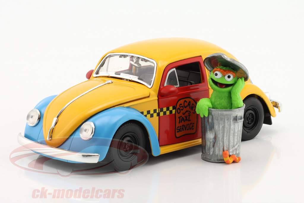 Volkswagen VW Bille 1959 TV serier Sesamgade med figur Oscar 1:24 Jada Toys