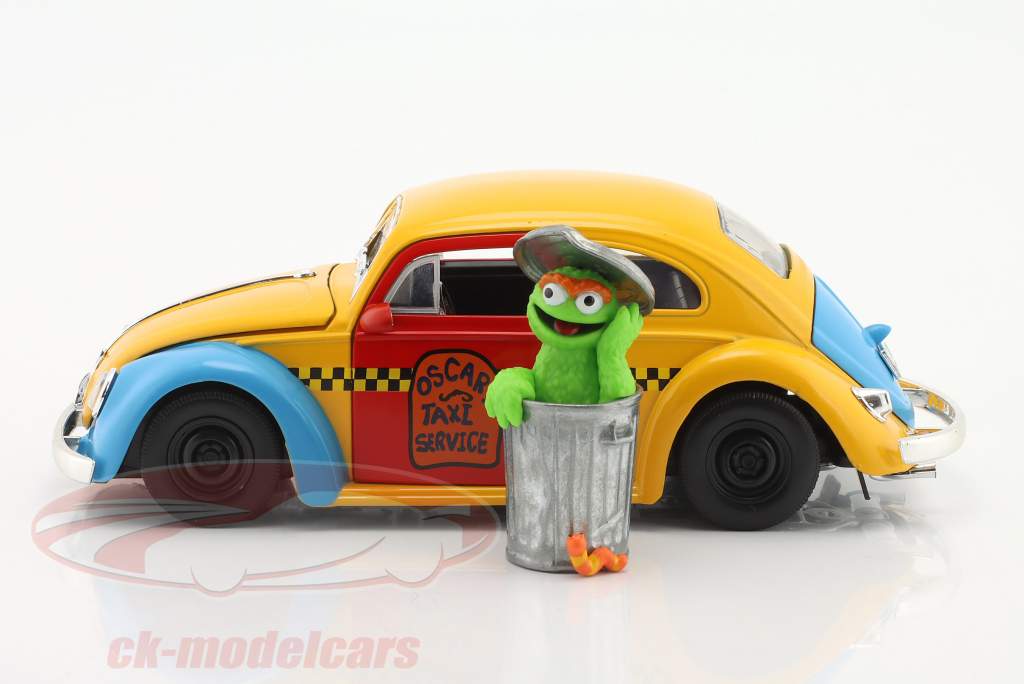 Volkswagen VW Beetle 1959 TV series Sesame Street with figure Oscar 1:24 Jada Toys