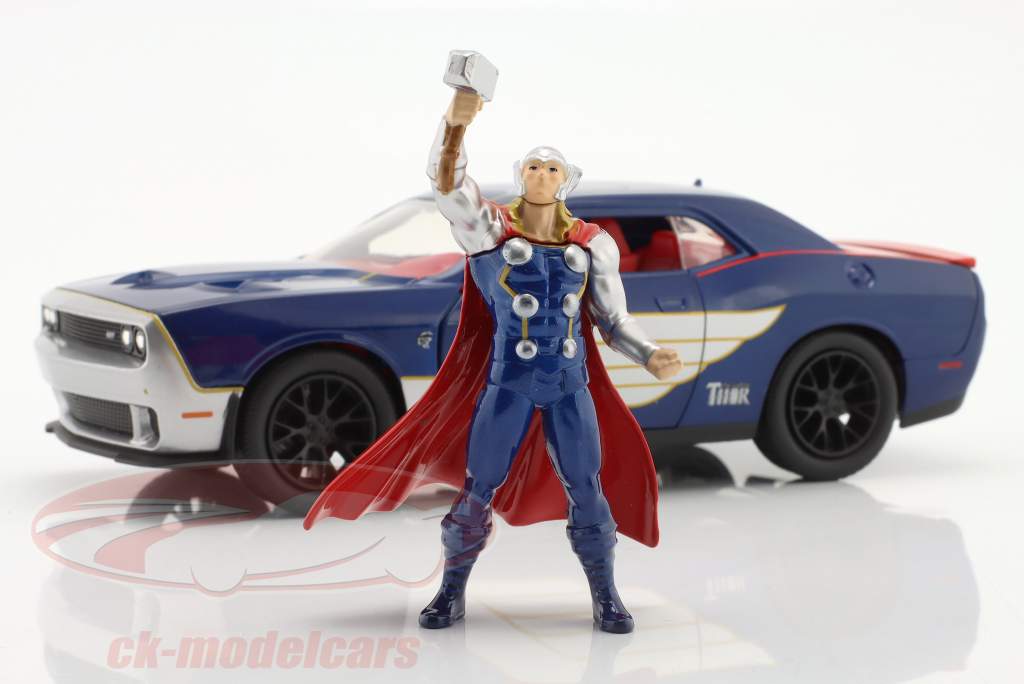 Dodge Challenger SRT Hellcat Filme: Thor com figura Thor 1:24 Jada Toys