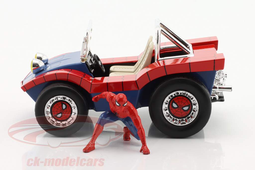 Buggy Película Spiderman con cifra Spiderman azul / rojo 1:24 Jada Toys