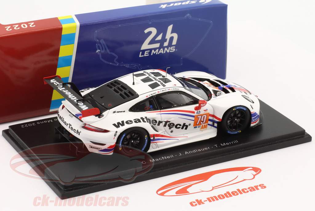 Porsche 911 RSR-19 #79 24h LeMans 2022 WeatherTech Racing 1:43 Spark
