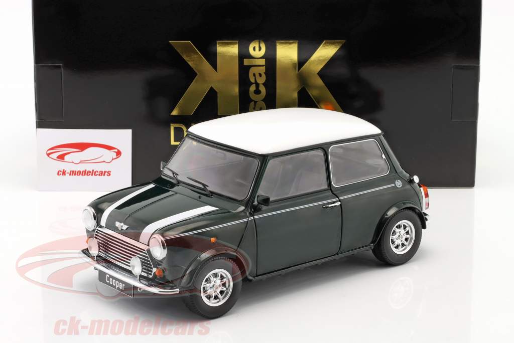 Mini Cooper mørkegrøn / hvid LHD 1:12 KK-Scale