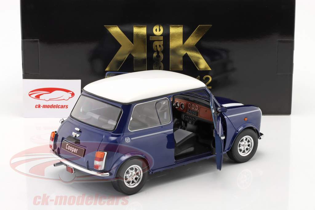 Mini Cooper blue metallic / white LHD 1:12 KK-Scale