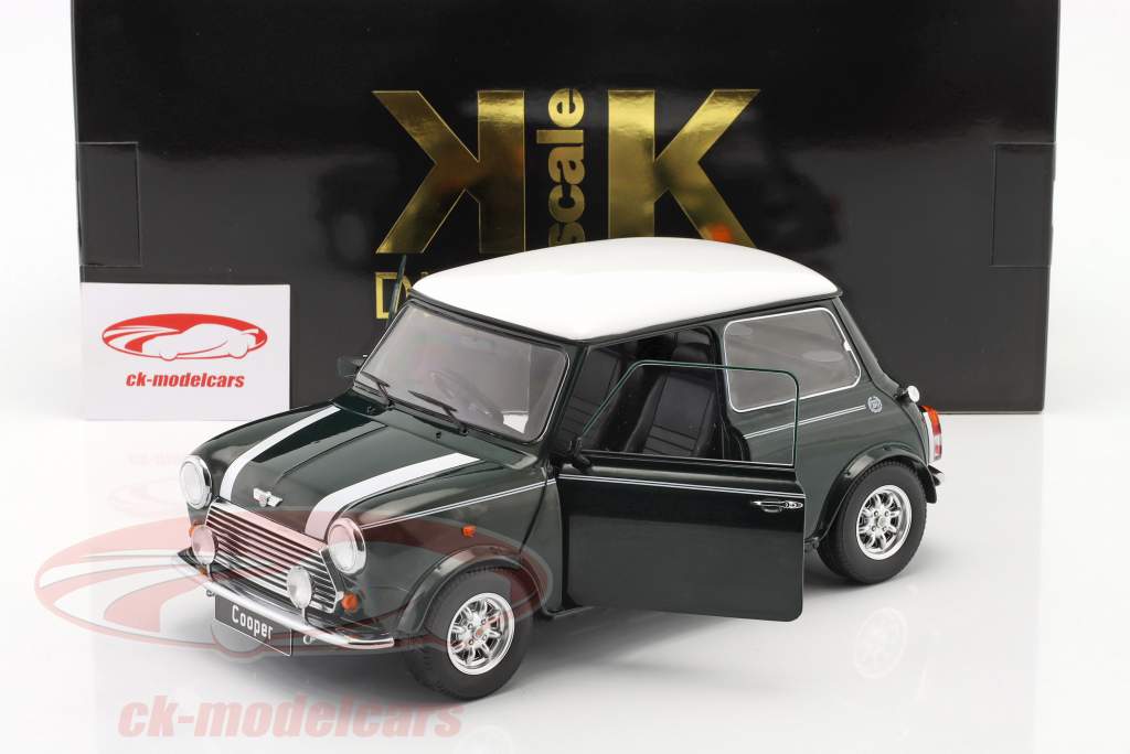 Mini Cooper dark green / White RHD 1:12 KK-Scale