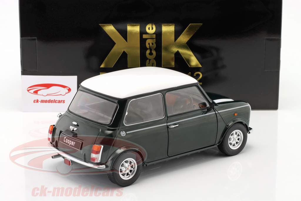 Mini Cooper dunkelgrün / weiß RHD 1:12 KK-Scale