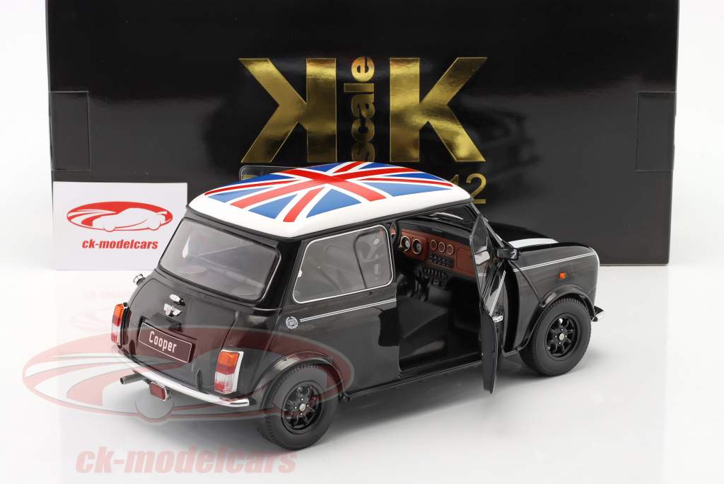 Mini Cooper negro / Blanco / Union Jack LHD 1:12 KK-Scale