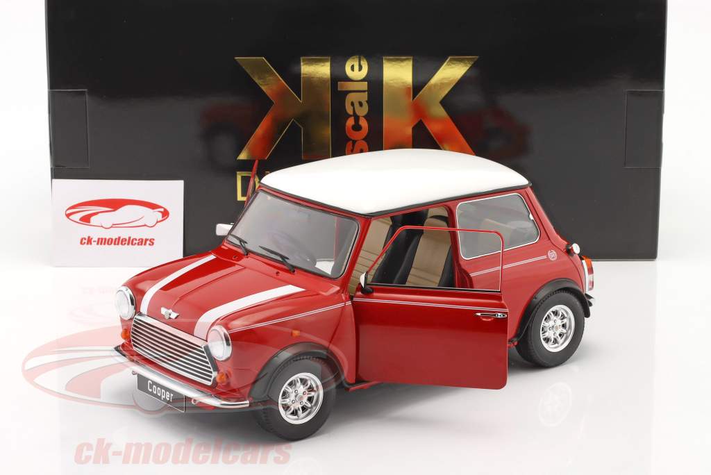 Mini Cooper rood / Wit RHD 1:12 KK-Scale