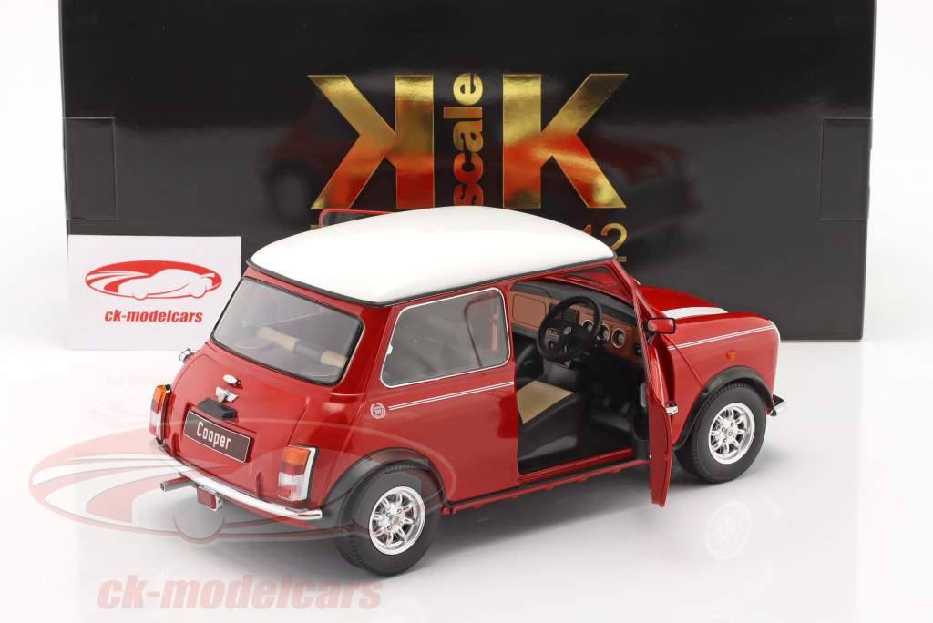 Mini Cooper rød / hvid RHD 1:12 KK-Scale