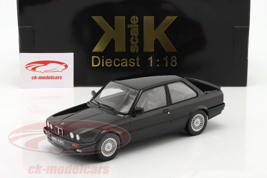 BMW 325i (E30) M package 1 year 1987 black 1:18 KK-Scale