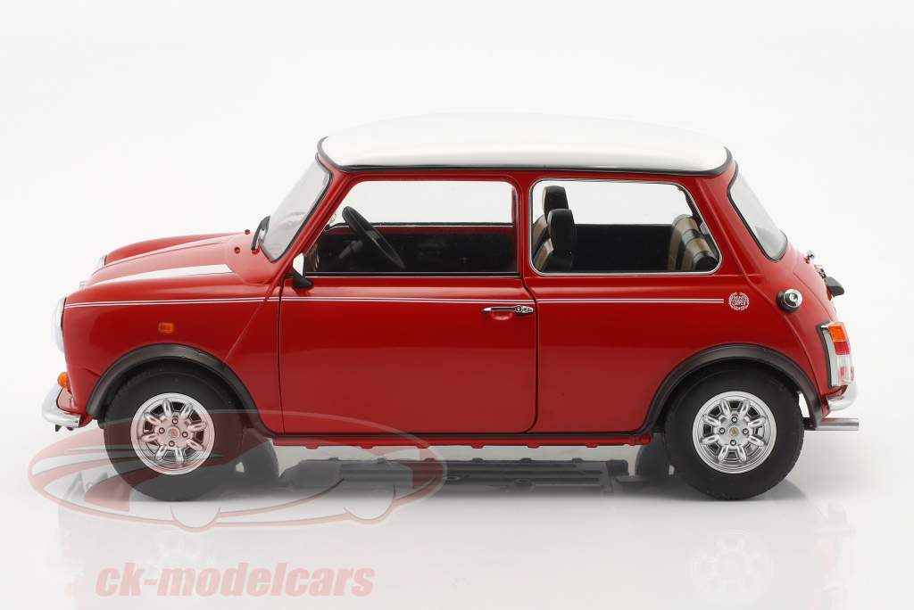 Mini Cooper rosso / Bianco RHD 1:12 KK-Scale