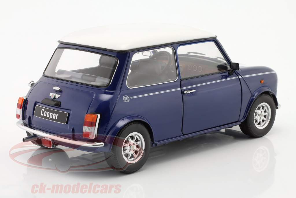 Mini Cooper blau metallic / weiß LHD 1:12 KK-Scale